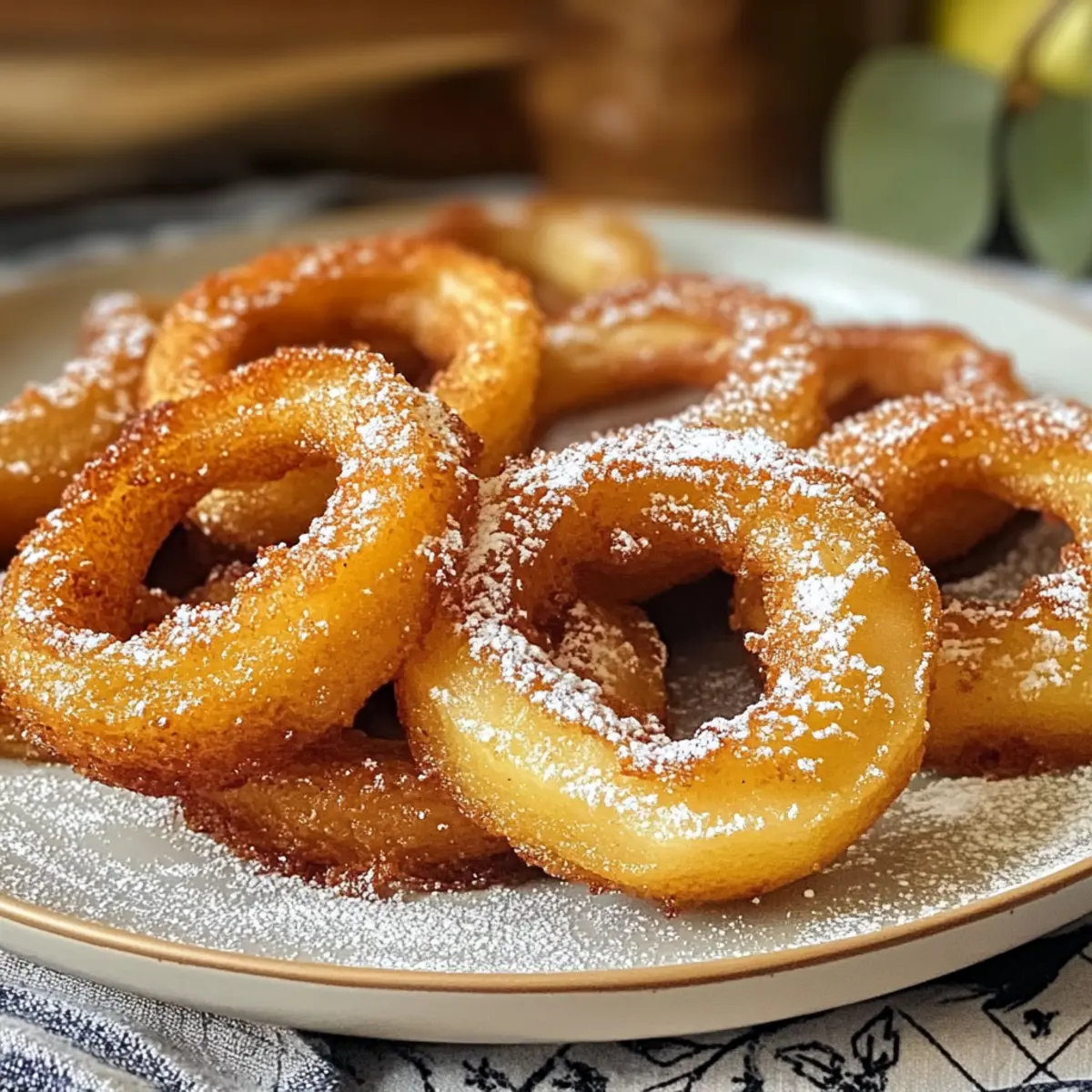 Gebackene Apfelringe aus der Heißluftfritteuse genießen